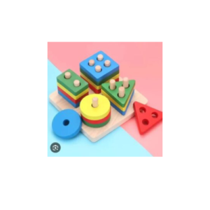 4 column Wooden Geometric shape Matching Toy
