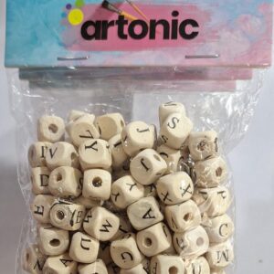 Artonic Natural Wooden Alphabet Beads
