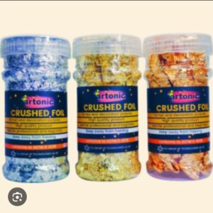Artonic company crushed foils Colors golden,silver,chrome